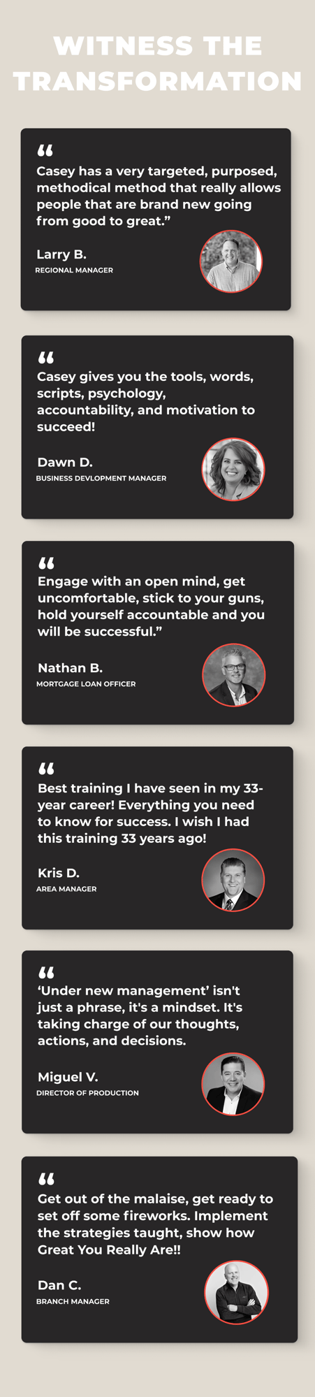 Witness the Transformation Witness the Transformation